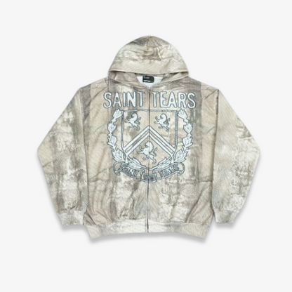 SAINT TEARS CAMO ZIP UP HOODIE
